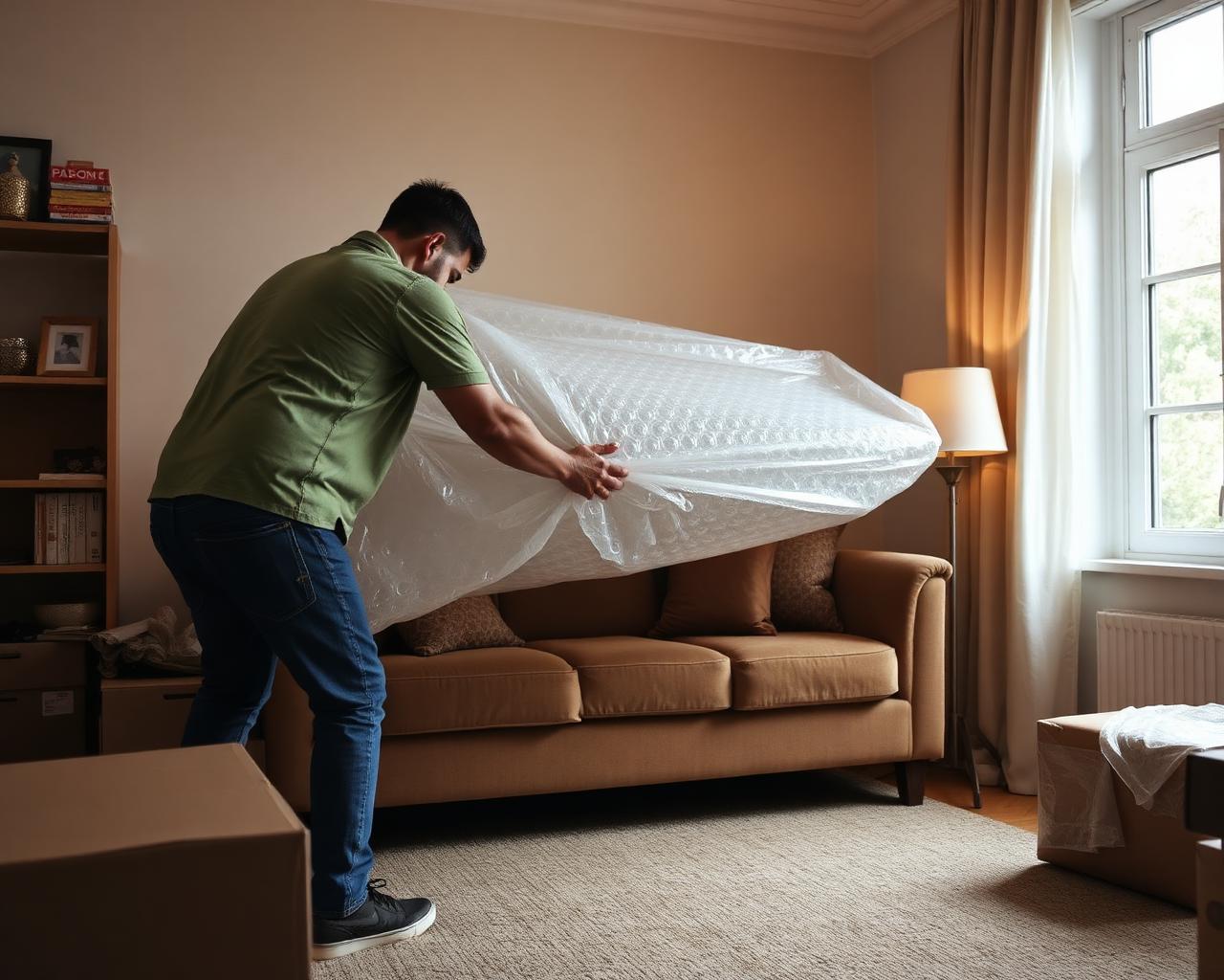 Ankit India team packing furniture